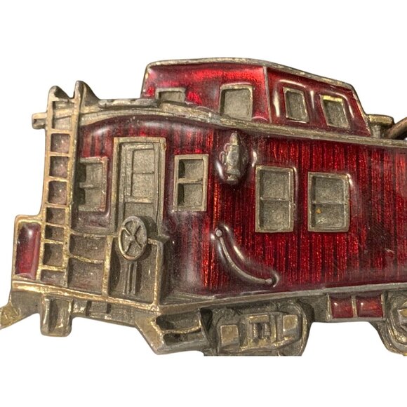 Vintage The Great American Chicago Belt Buckle Train Caboose 1979 (1151) - Picture 2 of 5